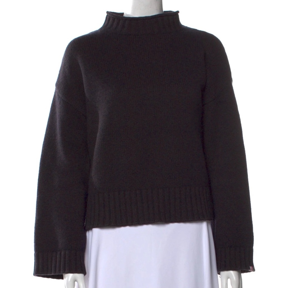 Extreme Cashmere no 163 Ken Navy Roll Neck Sweater